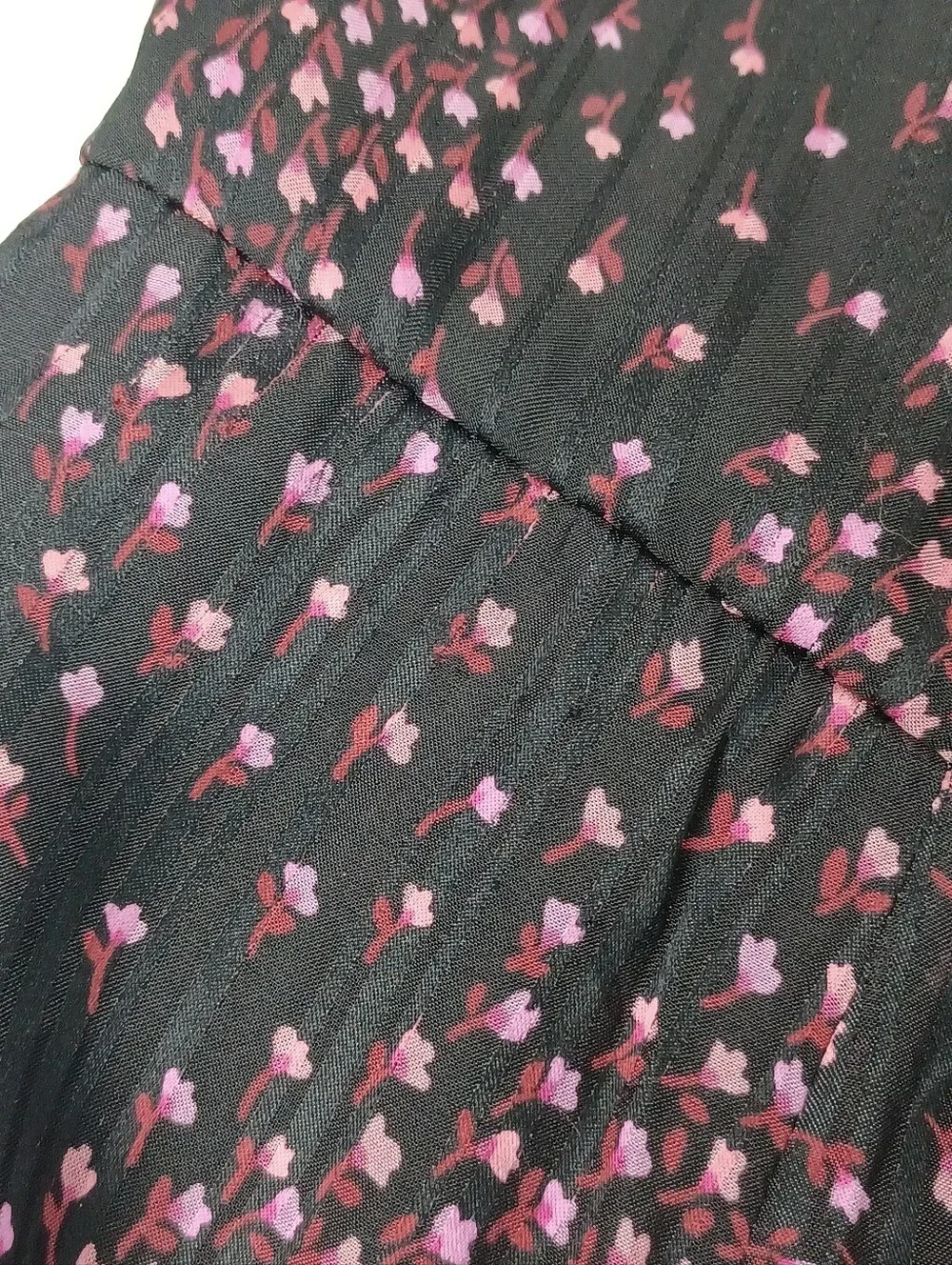 Kate Spade Floral Print Midi Dress Size 4 Viscose Silk Tie Back Feminine Defect